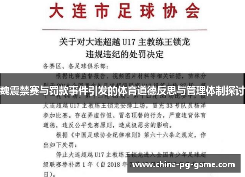 魏震禁赛与罚款事件引发的体育道德反思与管理体制探讨